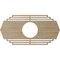 Ekena Millwork Chrysler Wood Fretwork Pierced Ceiling Medallion, Birch, 16"W x 8"H x 4 1/4"ID x 3/8"T CMWP16X08X0375CSBI - alternate 3